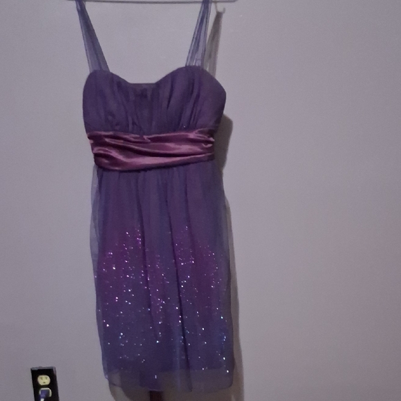 Elegant Purple Homecoming Dress with Glitter - Picture 1 of 1